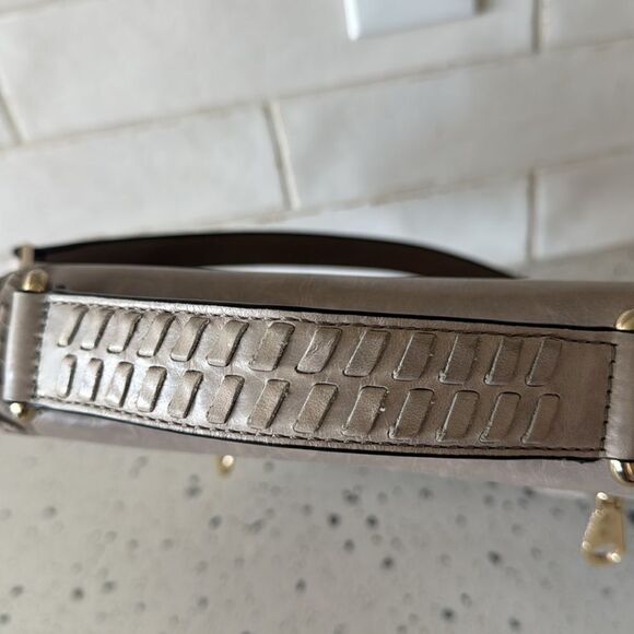 Rebecca Minkoff Vanity Saddle Genuine Leather Crossbody Bag Handbag Whip-Stitch - Picture 15 of 16